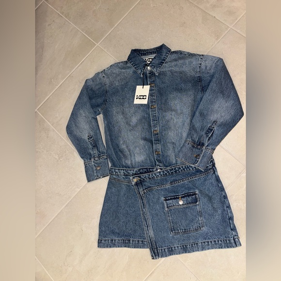 KBB by KAHLANA Long Sleeve 'The Asymm Denim Dress' - Picture 5 of 9